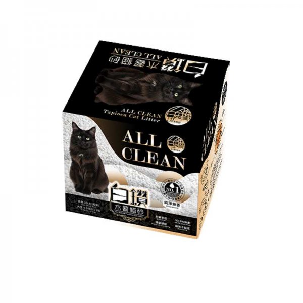 【免運】白鑽 無香木薯貓砂4.54kg*4包 (40磅)-箱裝