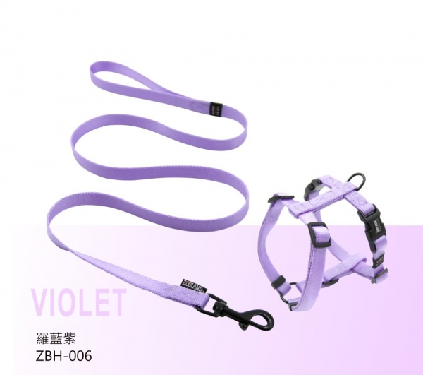 ZOOLAND 牽繩+胸背組(紫)